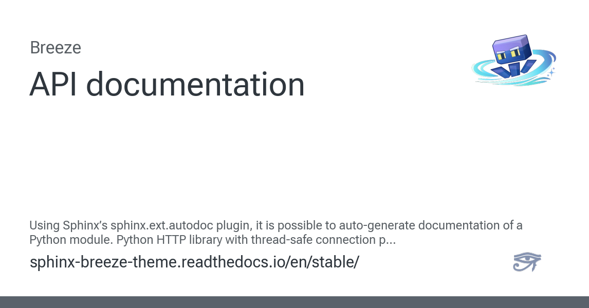 API documentation - Breeze